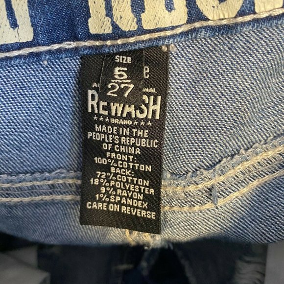 Rewash vintage reunion distressed high rise shorts - Picture 6 of 6